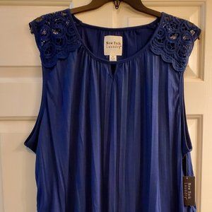 Navy Sleeveless Top